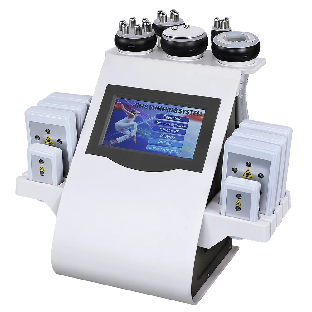 6 in 1 Tool 40K Cavitation Ultrasonic Body Slimming Machine Multi-Polar Frequency Anti-Wrinkle Rejuvenation Skin Lift Tighten