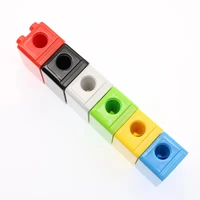 5/50pcs Cartoon Plastic Building Blocks Pencil Sharpener for Children Office School Supplies Student Stationery Random Selection 5