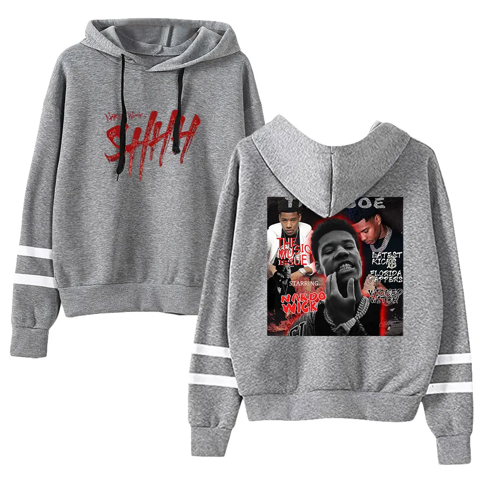 Nardo Wick Merch Unisex Pocketless Parallel Bars Sleeve Sweatshirt Men Women Hoodie American Rapper Hip Hop Clothes