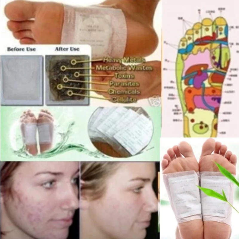 10/20/30/50/100/200PCS Kinoki Detox Foot Patch Bamboo Pads Patches with Adhesive Foot Care Tool Improve Sleep Slimming Health