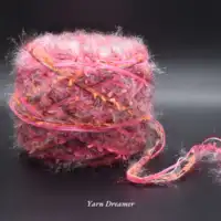 100g Indian Red Yarn for Crochet Fancy Mixed Puffy Yarn for Knitting hand bag Plush yarn yarn chunky 1