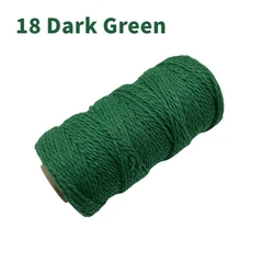 Vibrant 2mm Cotton Macrame Cord for Crafts and Home Decor - 100m Roll (18 Drak Green)