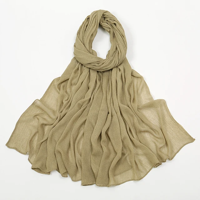 Nouveau Hijab en rayonne froissé pour femmes, écharpe musulmane, châles longs, Turban islamique solide, bandeau Heascarf, bandeau Ramandan