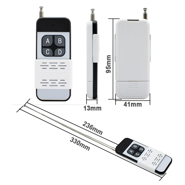1527 Learning Code Remote Control 433Mhz Wireless RF Module 1/2/4CH Long Range 1000m For Lamps Lights Gate Door 5