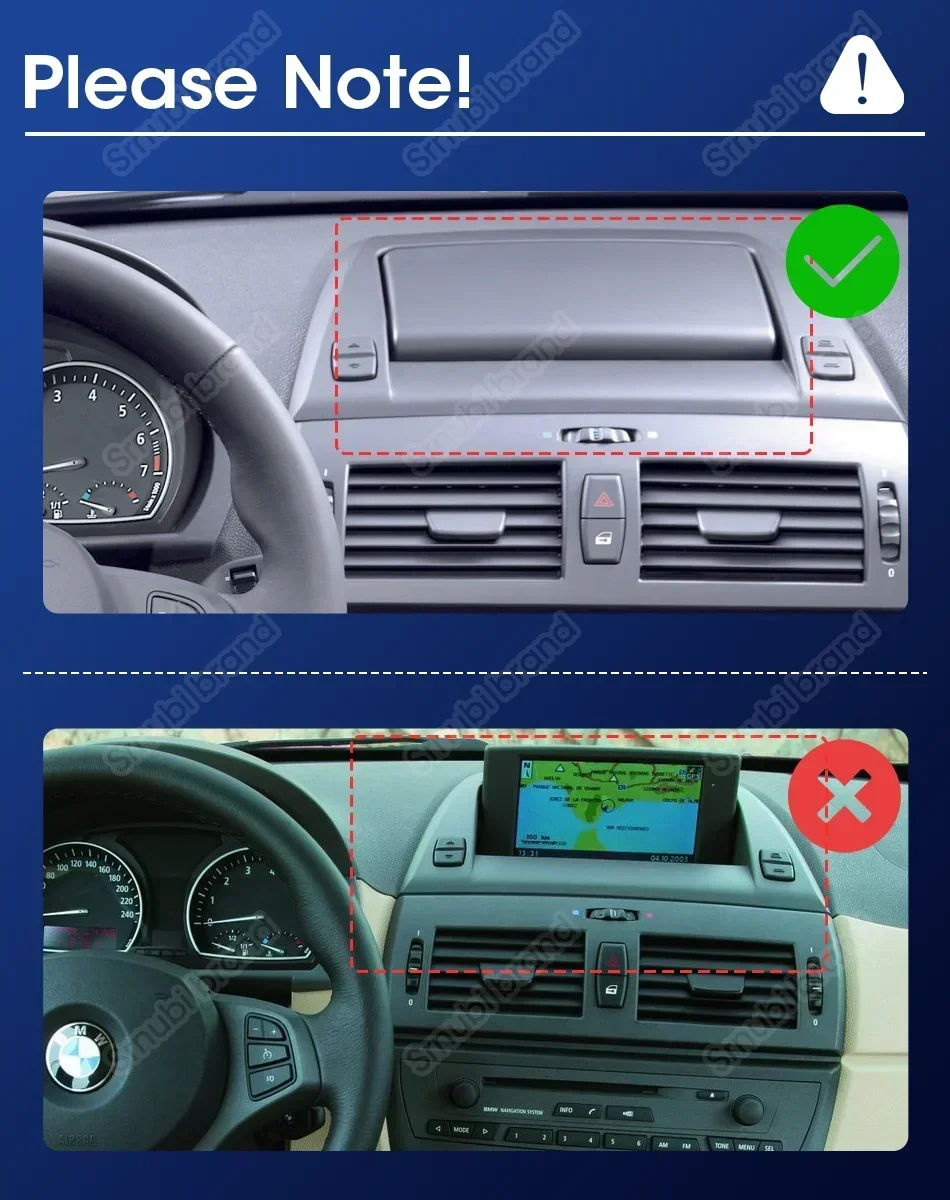 Srnubi 2 Din Wireless CarPlay Android Auto GPS Navigation WiFi BT Touchscreen Video Player Für BMW X3 E83 2003-2011 kopf Einheit – Detail 1