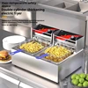 Electric Deep Fryer W/Dual Removable Tanks Commercial Countertop  Fryer for Chicken French Fries Frying Chips 5