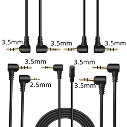 Gold Plated 3.5mm 1/8 Jack Aux Cable 90 Degree Right Angle Stereo Audio for Phone Mic Headphone MP3/MP4 Player Speaker Car Music