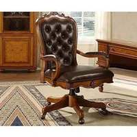 Office Chair American Wood Chair Office Chairs Leather Chair Lift Rotating Book of Households Computer Desk office furniture 1