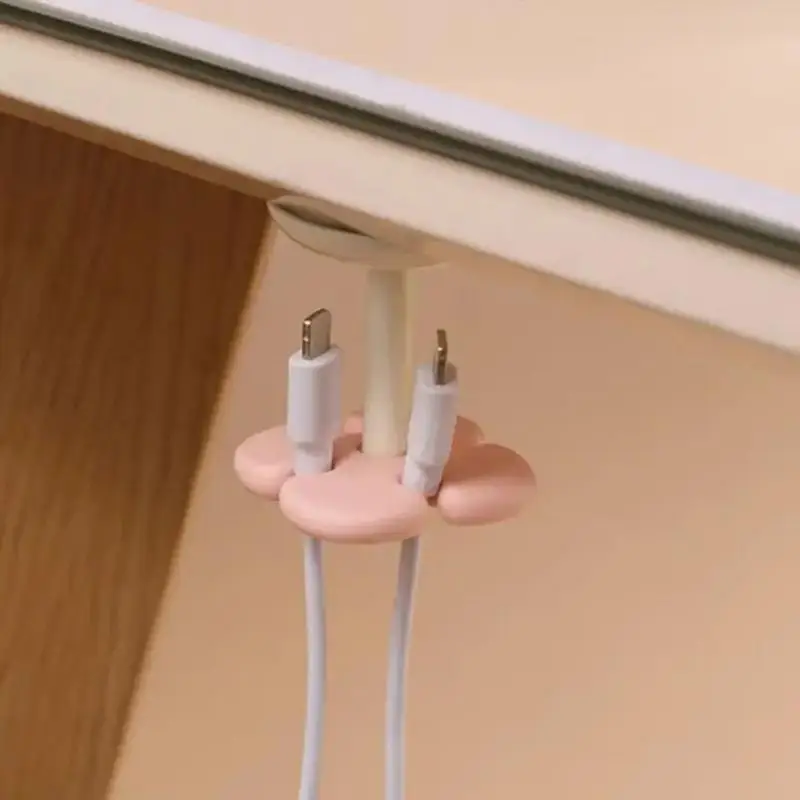 꽃 모양의 케이블 와인더, 주방 보관용 케이블 정리함, 가전제품 케이블 정리함, 플러그 홀더 및 와인딩 클립