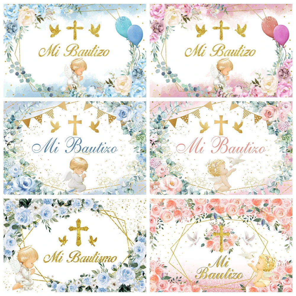 Photography Backdrop Baptism Christening Baby Shower Photo Props