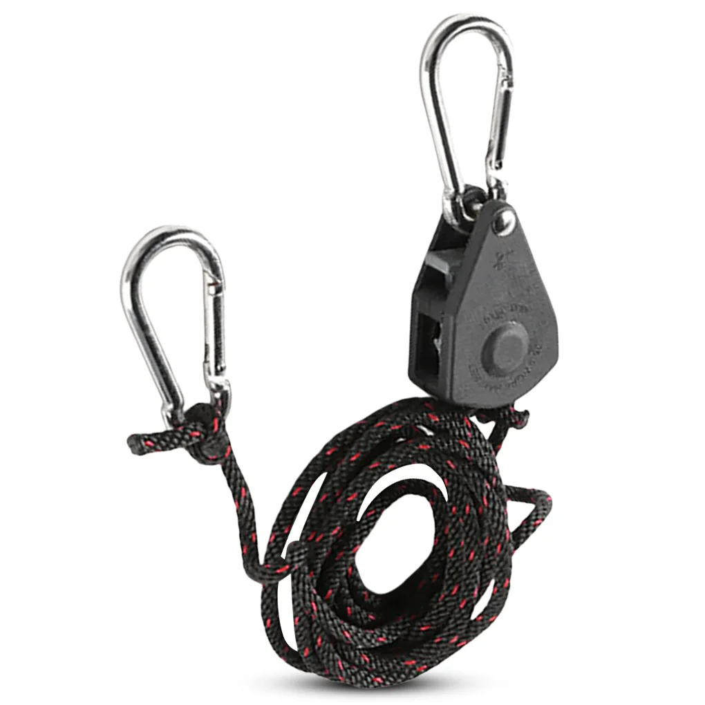 Rope Ratchet Hanger Tent Pulley Tie Down Fixture Locking Release Straps Gear Supplies Outdoor Canopy Equipment 2.3m