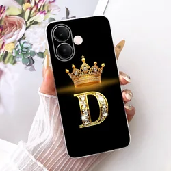 Cute Letters Crown Soft Slim Silicone Back Cover Case - Enhanced Protection with Stylish Design for Vivo V60 Lite 5G (TMTPU - 9D)
