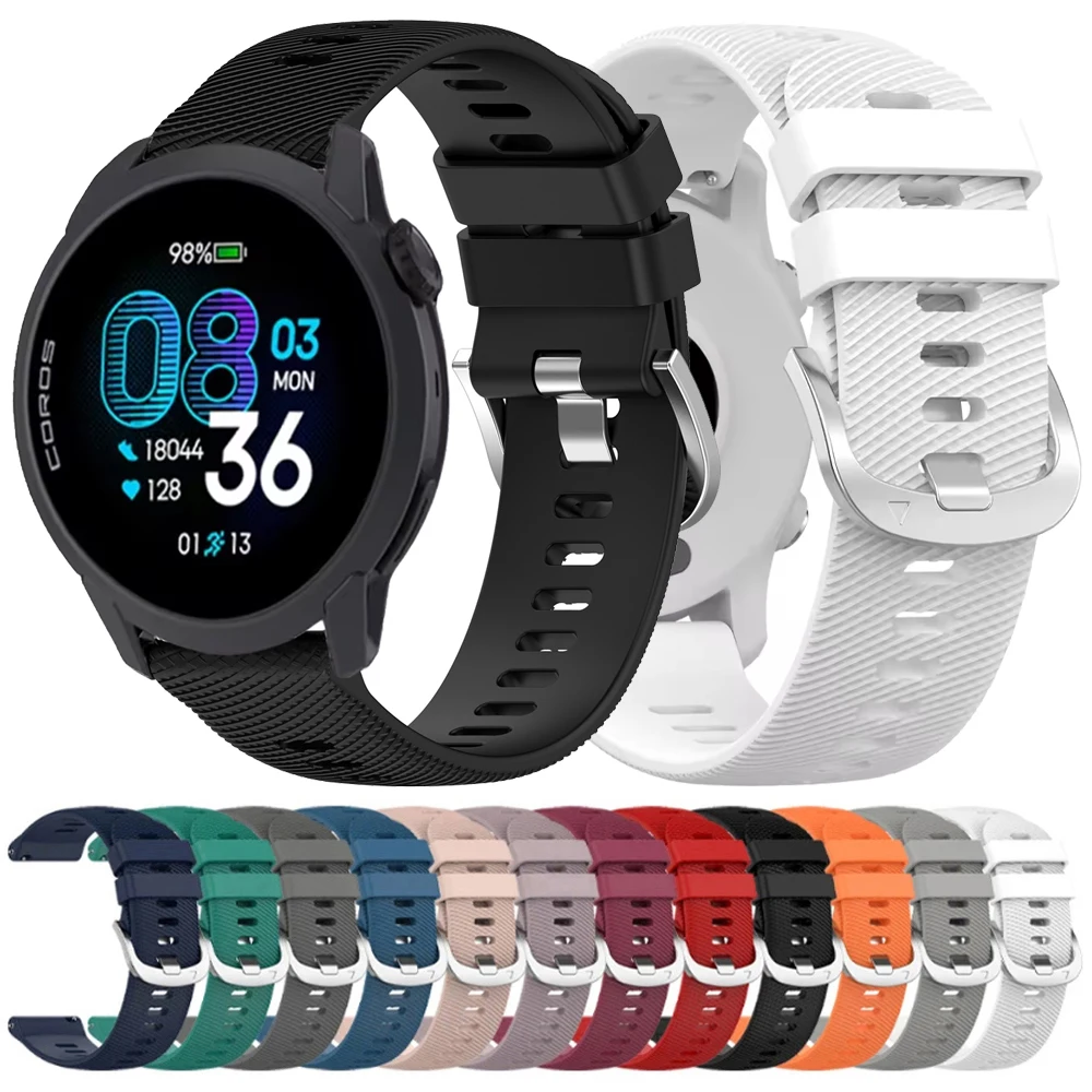 Enhanced Soft Rubber Sports Strap | Premium Replacement Bracelet, 20mm/22mm