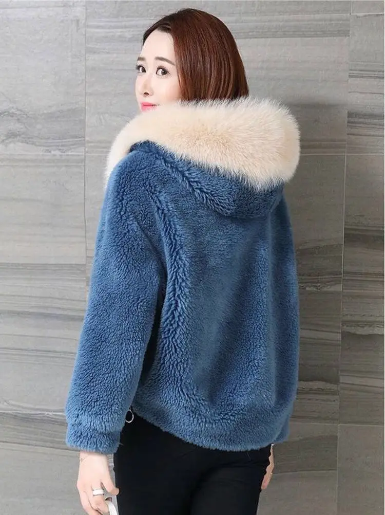 Women Faux Fur Coat Imitation Fox Plush Jacket 2021 Winter Fashion Casual Jacket Women Short Women's Clothing Winter Coat