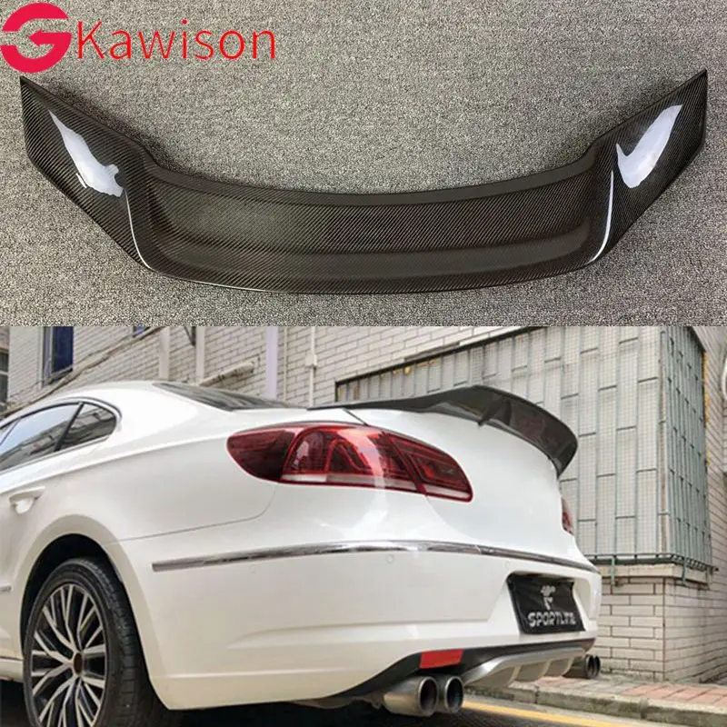 

Car Styling High Quality FRP Carbon Fiber Unpainted Color Rear Spoiler Trunk Lip Wing For Volkswagen Passat CC 2009-2016