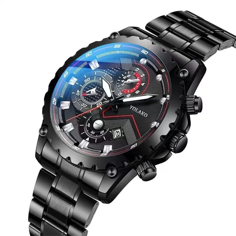 Men's Calendar Sports Watches Casual Quartz Stainless Steel Band Watch Relogio Masculino Relogio Feminino
