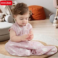 New Cotton Fabric Baby Sleeping Bags Sleeveless Vest Newborn Child Anti-kick Quilt Summer Thin Two Way Zipper Baby Sleeping Sack 1