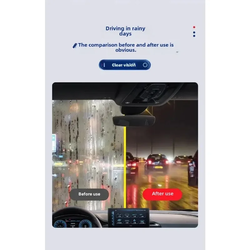 Car Windshield Cleaning Brush Glass Oil Film Remover Front Dashboard Side Window Rearview Mirror Cleaning Agent Water Repellent