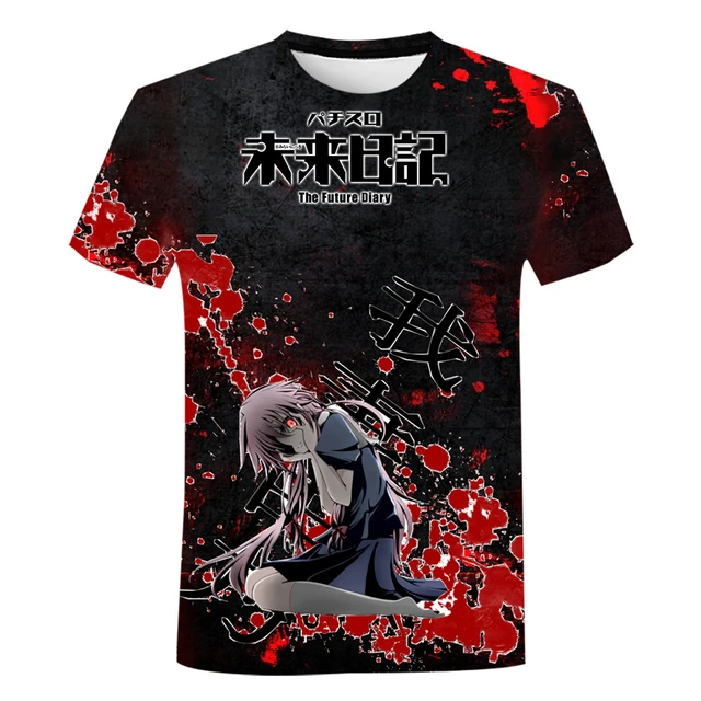 Camiseta Anime Mangá Mirai Nikki Camisa Blusa Unissex