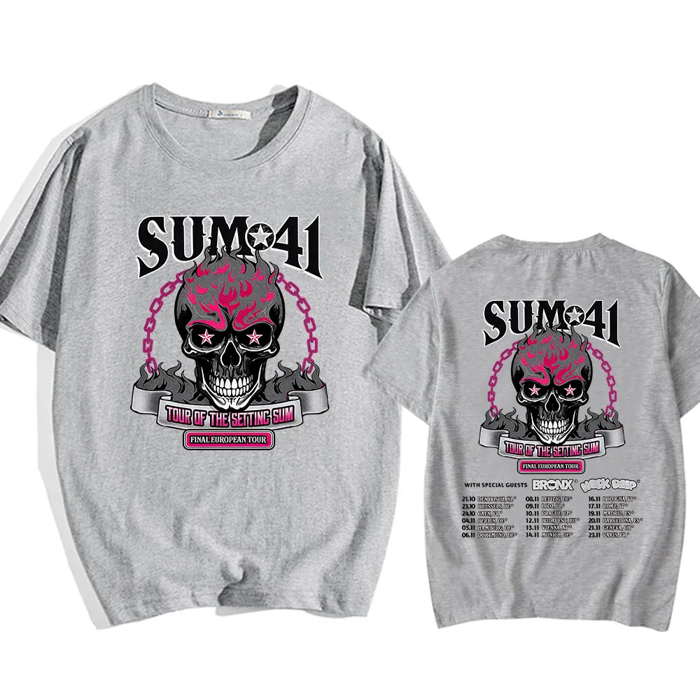 Tour of The Setting Sum Sum41 T-shirt Cotton Summer High Quality Mens Tshirts Round Neck Casual Hip Hop Gothic Tee-shirt Unisex 3