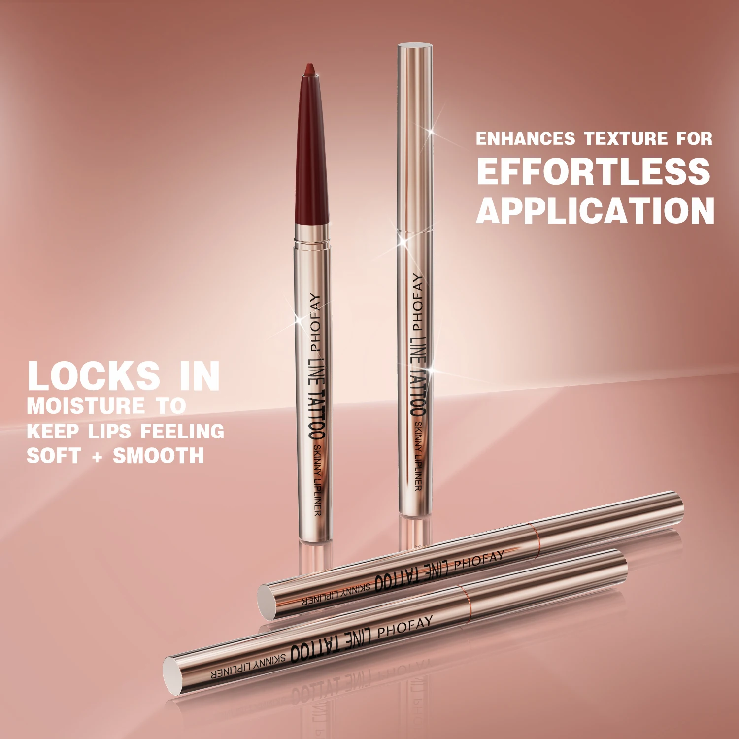 PHOFAY Lipliner Waterproof Matte Lip Pencil Red Contour Tint Lipstick Long Lasting Non-stick Cup Moisturising Lips Makeup 6
