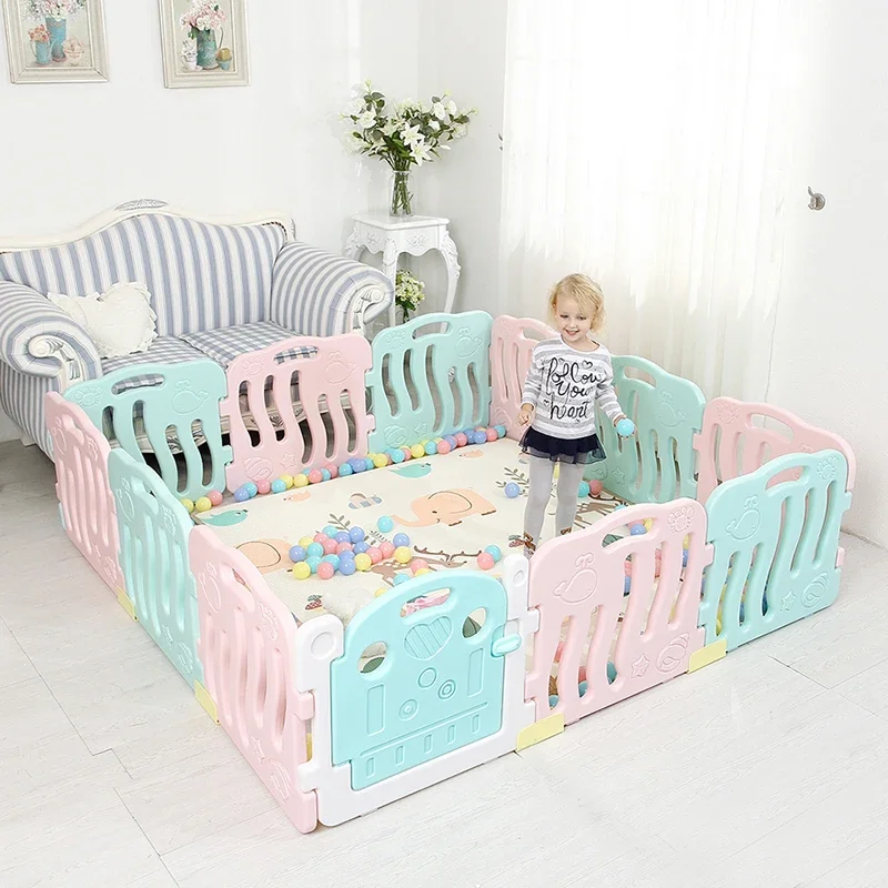 Modern Bedroom Furniture Set European Style Folding Fence Plastic Baby Trend Playpen Big Size
