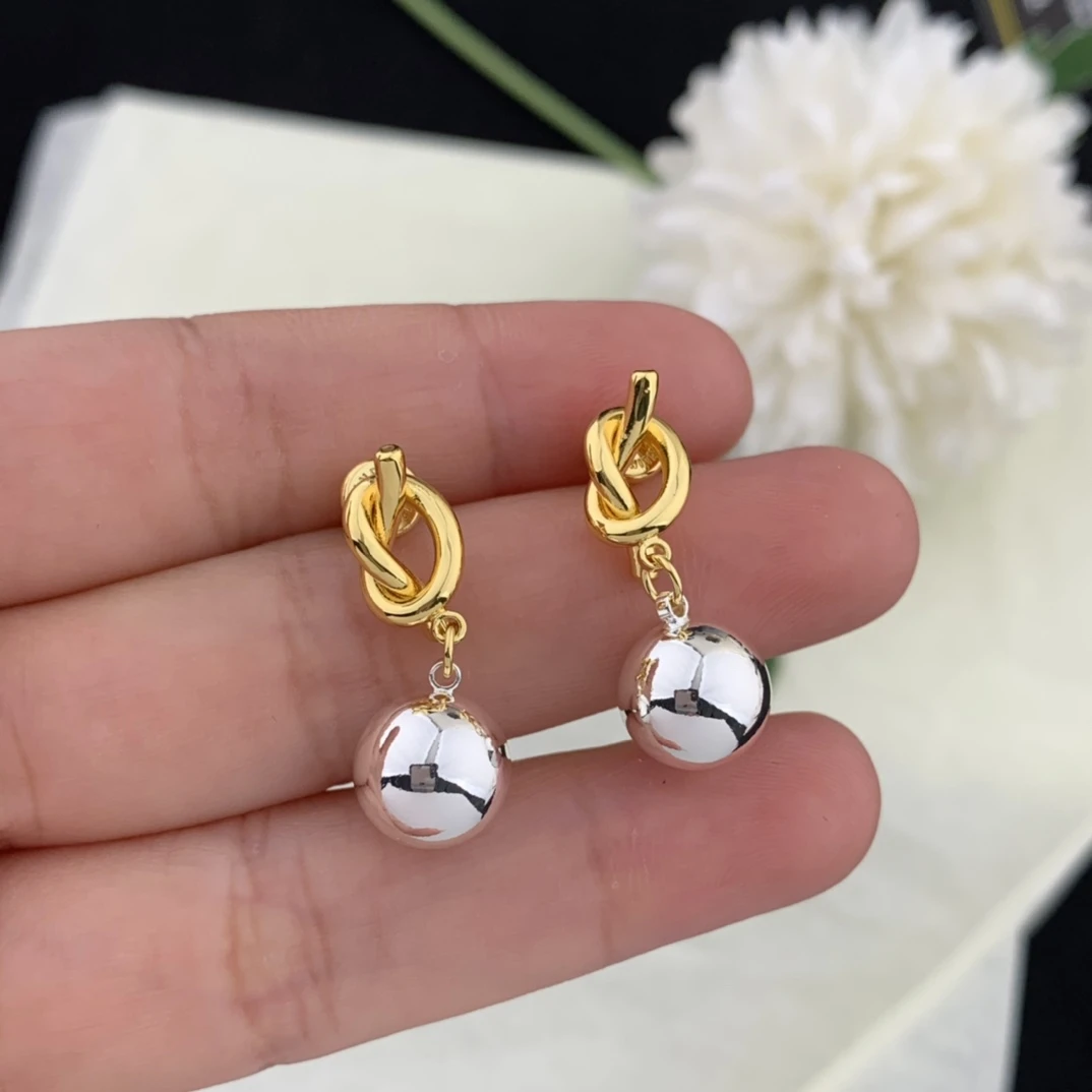 Double colored geometric knotted earrings are designed to fit well with  clothes that can be sweet or sweet with salt| | - AliExpress