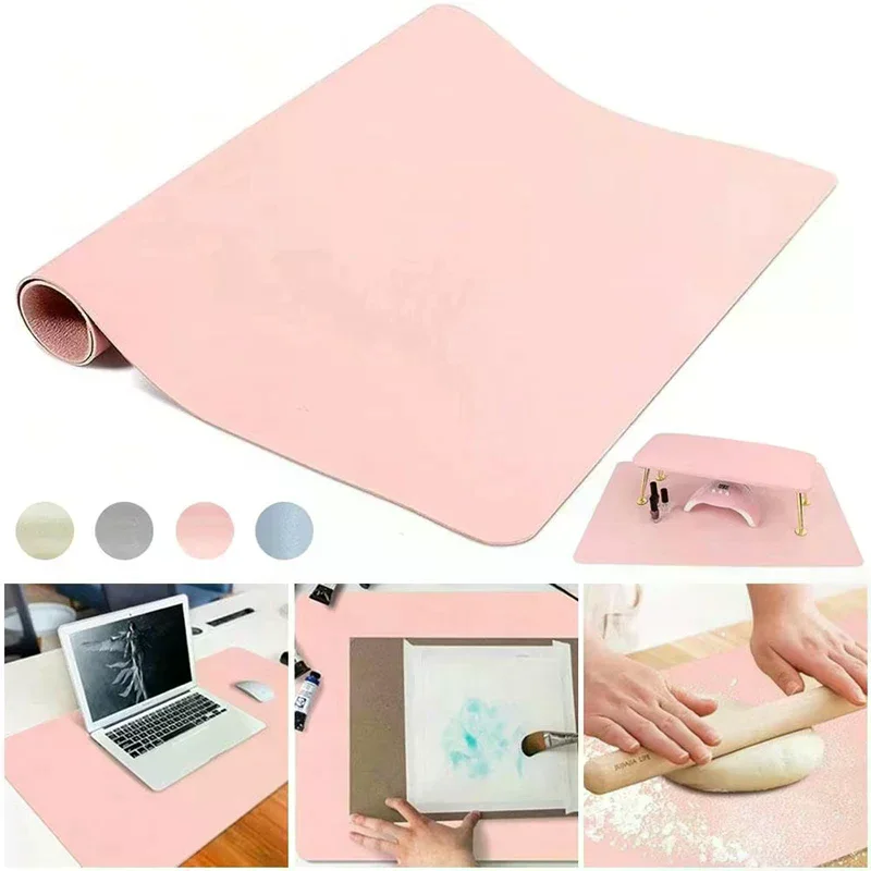 Foldable Nail Art Table Mat PU Leather Studio Desk Mat Nail Armrest Cushion Waterproof Hand Rest Pad Scratch Dirt Easy Cleaning