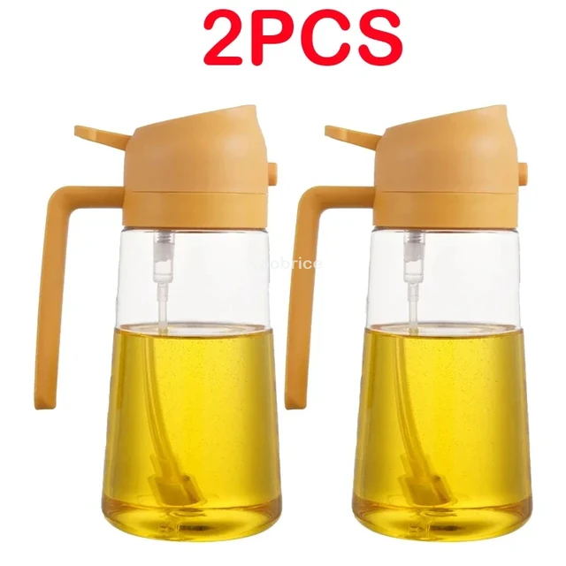 2 in 1 Spray for Olive Oil Spray Sprayer Dispenser Bottle Comfortable Handle Design for Barbecue Air Frying Pan Oven Camping 30