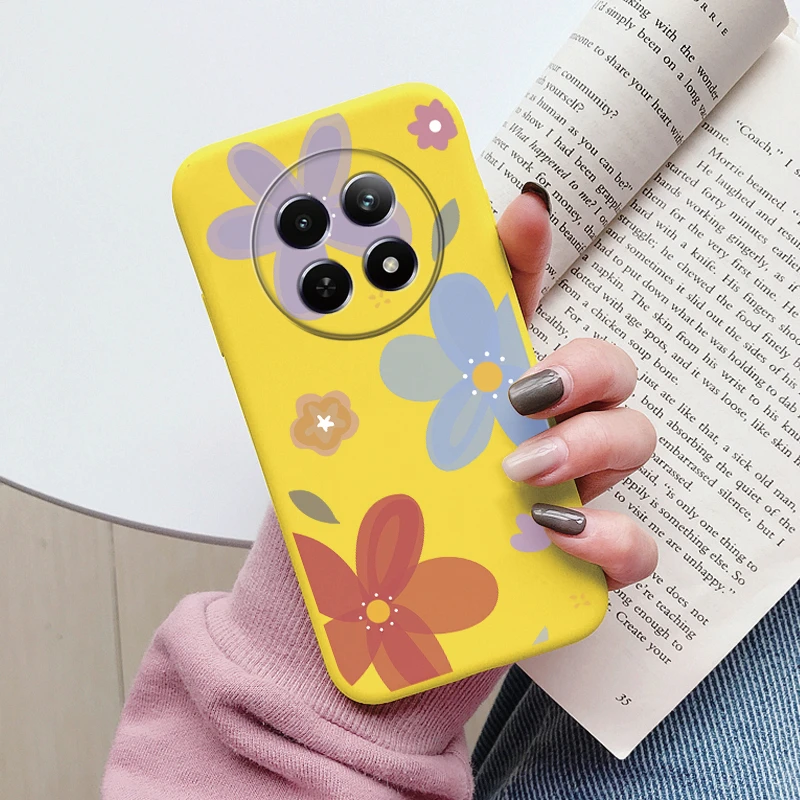 Cute Heart Flower Soft Silicone Matte Protective Back Cover s - Cartoon Design