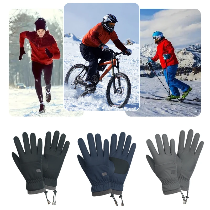 Winter Cycling Gloves for Men Women Warm Biking Glove for Riding Bicycle Gloves Waterproof Touchscreen Accessories 4