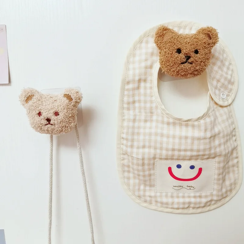 Self Adhesive Hooks Multifunctional Hooks Self Adhesive Wall Hooks Heavy Duty Hooks Plush Bear Wood Key Bag Coat Hook Multifunction Wall Decor Organizer Hanger Home Decoration Kids Room Hallway Door Storage Rack