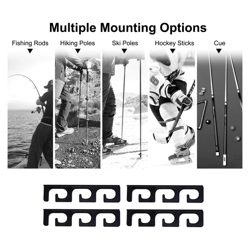 2 Pairs Fishing Rod Racks Fishing Rod Storage Brackets Wall/ceiling Mounted  Fishing Rod Holder