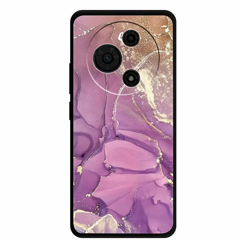 Gradient Marble Painted Silicone Phone Case - Shockproof Soft Cover
