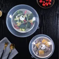 Couvercle anti-éclaboussures pour micro-ondes 22/29CM, avec évent de vapeur, garde la fraîcheur, cuisine, disque d'étanchéité empilable, plaque de couverture, couvercle de bol en plastique 2