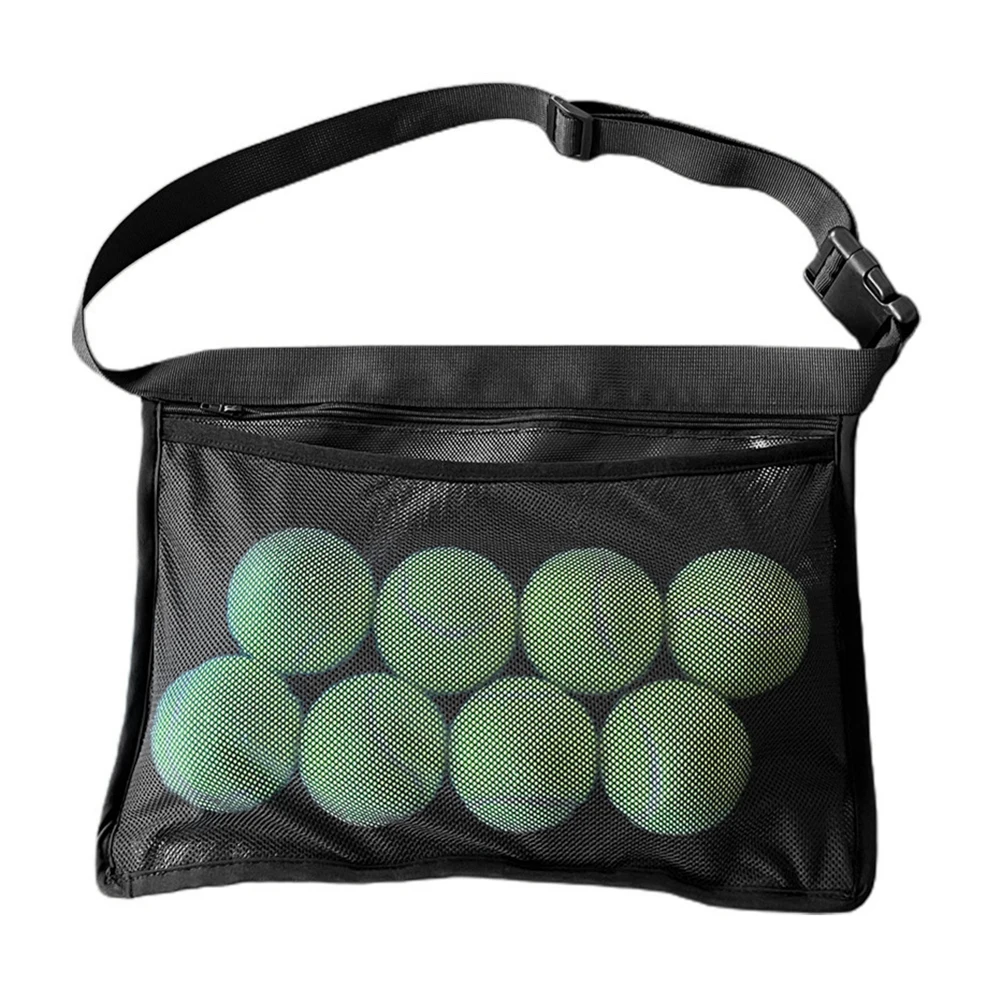 Mesh Pickleball Band Wasit Pouch Adjustable Belt Storage Bag Waist Hip Ball Bag for Pickleball Accessory for Women/Men/Teens