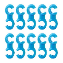 Rotatable Bicycle Brake and Gear Cable Clips for Enhanced Cycling Performance - 10 - Pack (Blue)