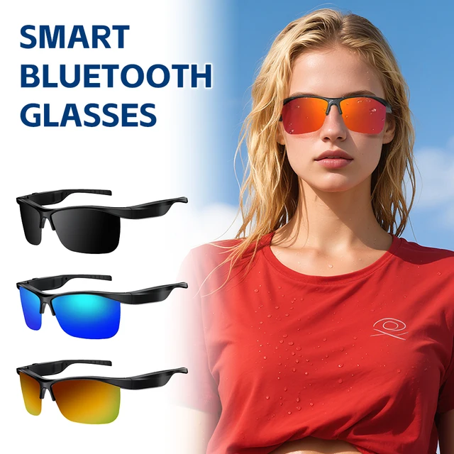Cycling Running 5.4 Smart Bluetooth Smart Glasses Audio Call Remote Headset Sunglasses Sports Music Driving Type-C Fast Charging