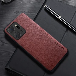 Luxurious Leather Business Case with Simple Design for Honor X9c (Coffee)