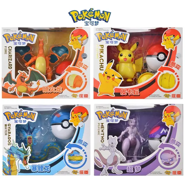 Figuras de Acción de Pokémon Diferentes, Modelo de Bola, Monstruos de Bolsillo, Regalo de Juguete, Pikachu, Lucario, Koga, Rana Ninja, 12 Estilos