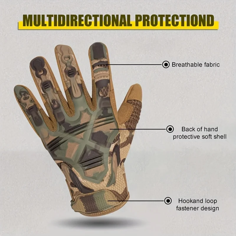 Hunting Tactical Gloves Full Finger Gloves Touch Screen Non-slip Gloves Sports Cycling Hiking fishing Outdoor Equipment for Men 3