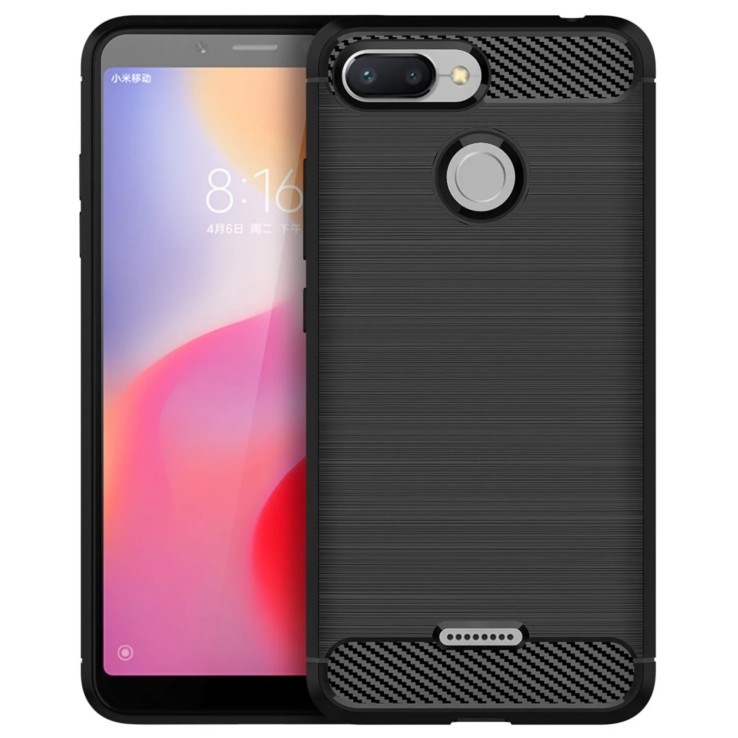 

Shockproof TPU Cases for redmi 6 6a 6pro Note 6 Pro Carbon Fiber Phone Cover For xiaomi Redmi 6A 6 pro note6 Soft Silicone Case