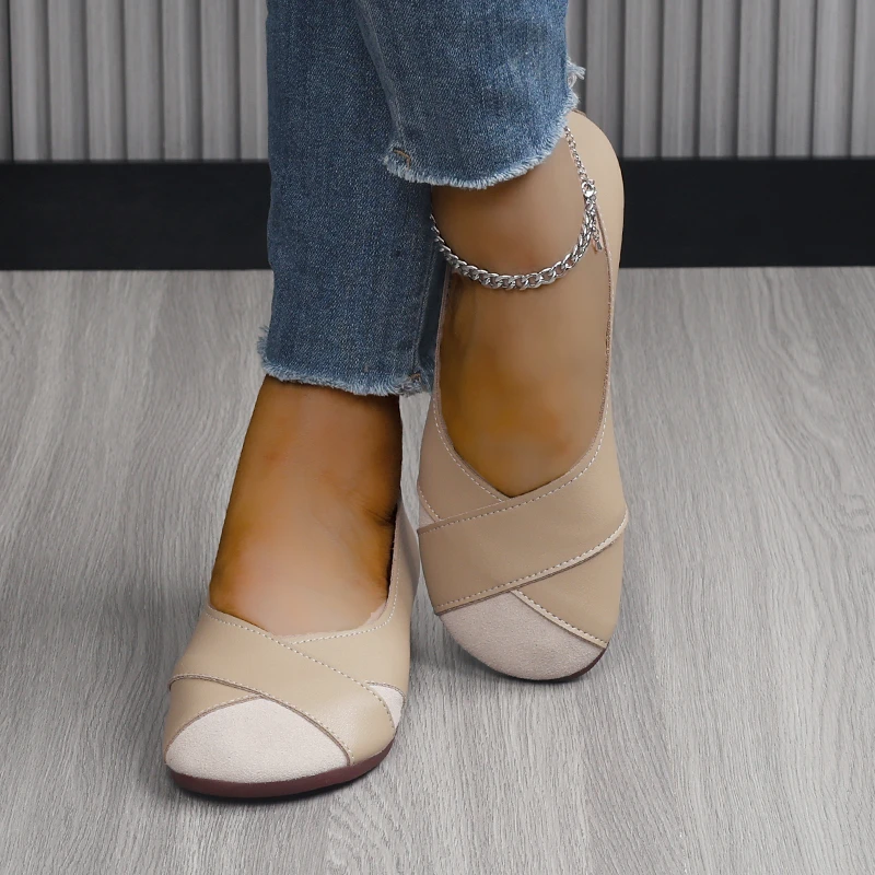 Women's Flats Shoes Loafers Casual Barefoot Moccasin Woman Slip-on Comfortable Spring Elegant Low Heels