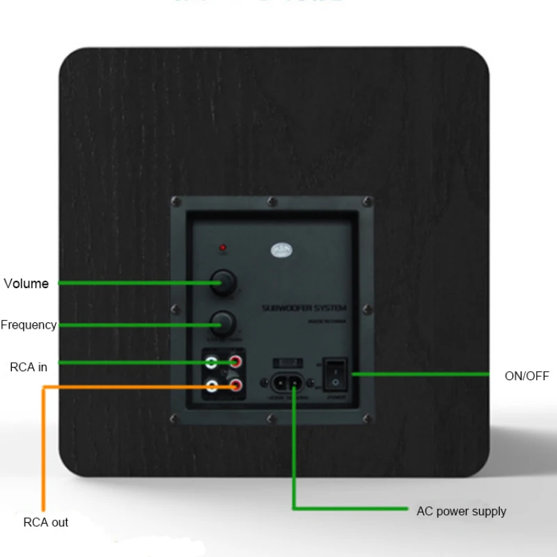 Wooden Desktop Passive Heavy Duty Subwoofer 100W 6.5 Inch Horn Caixa De Som Need To Match Home Amp Or Powered Speakers Use