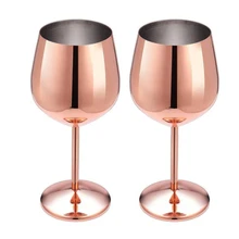 2 Pcs Stainless Steel Red Wine Glass Metal Wine Glass White Wine Cocktail Glass Goblet Juice Drink Champagne Goblet tanie tanio FGHGF inny CN (pochodzenie)