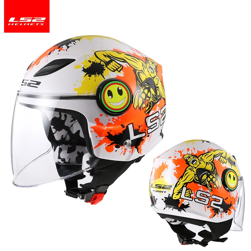 LS2 CASQUE JET ENFANT OF602 FUNNY BLANC