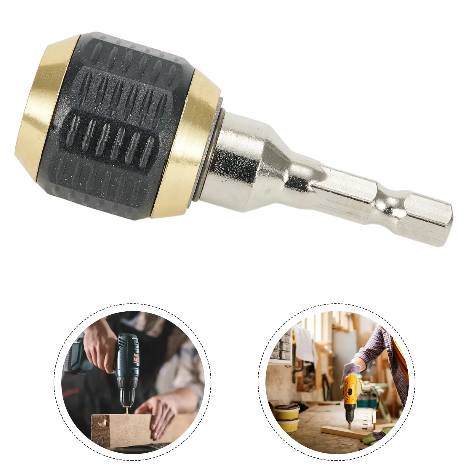 

Brand New Accessories Keyless Drill Chuck Non-slip Handle Carbon Steel Impact Driver Adaptor Indexable Drill Bit
