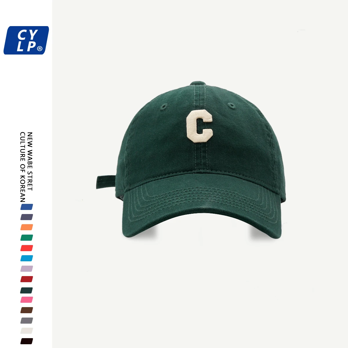 Dark green 28-new c letter baseball cap