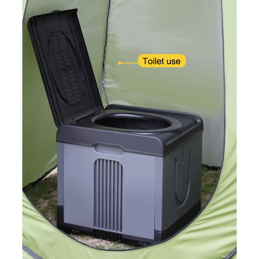 Portable Toilet Movable Toilet Portable Multifunction Bedpan Strong Bearing Capacity Reusable Trash Can Self-driving Travel Supplies Portable Toilet