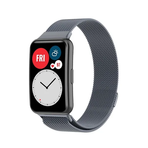 For Huawei Watch FIT band Accessories Magnetic Loop stainless steel metal bracelet For Huawei Watch fit 2021 Strap